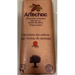 Chocolate negro sin azúcar con naranja