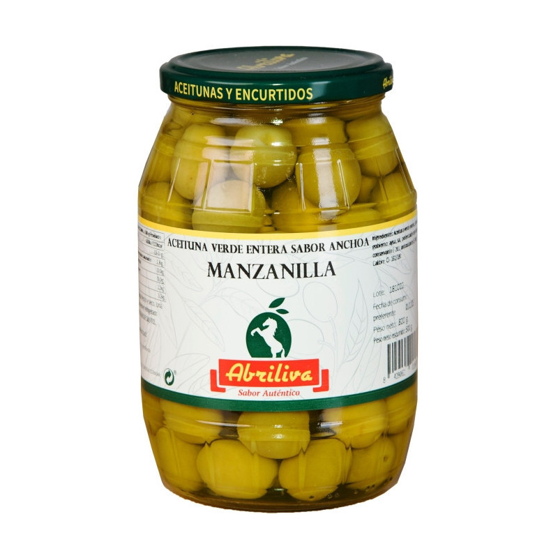 Aceituna verde sabor anchoa
