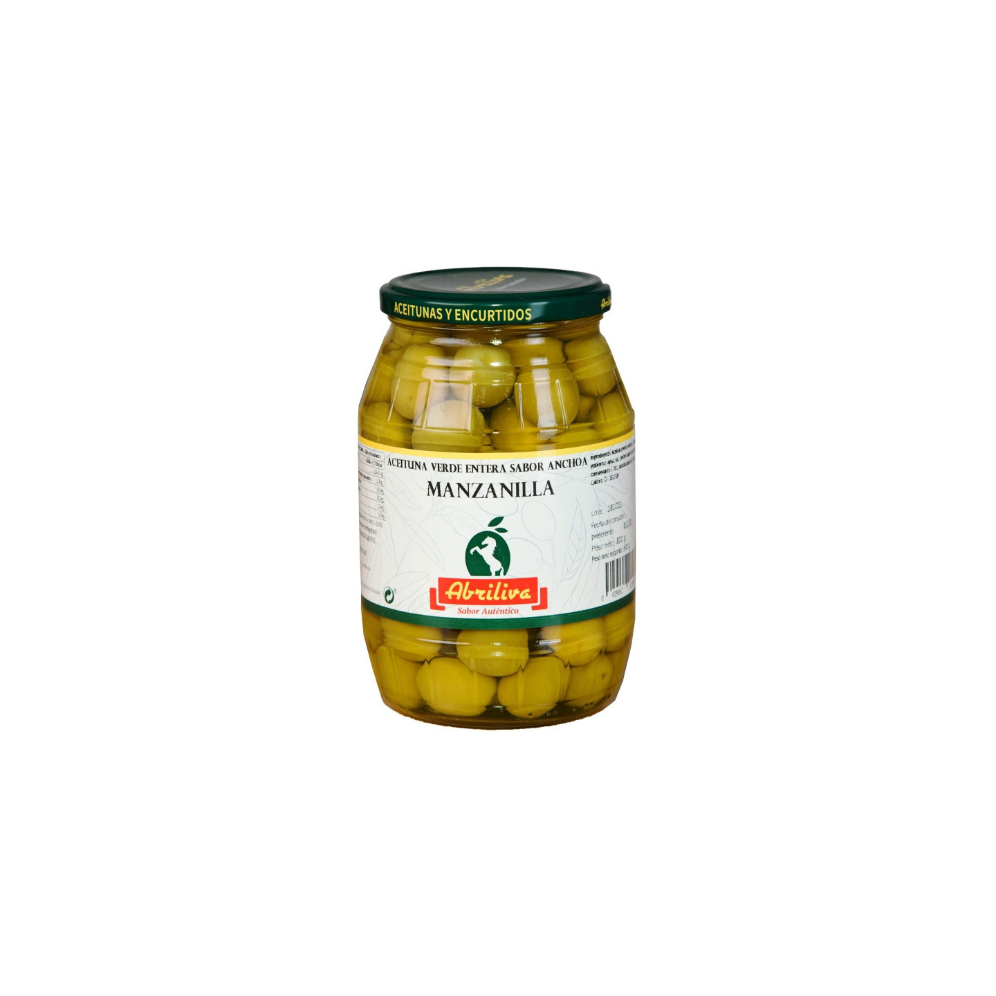 Aceituna verde sabor anchoa