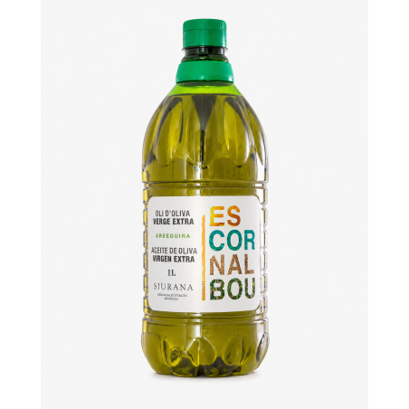 ACEITE DE OLIVA VIRGEN EXTRA ARBEQUINA SIURANA ESCORNALBOU GOURMET 1L.