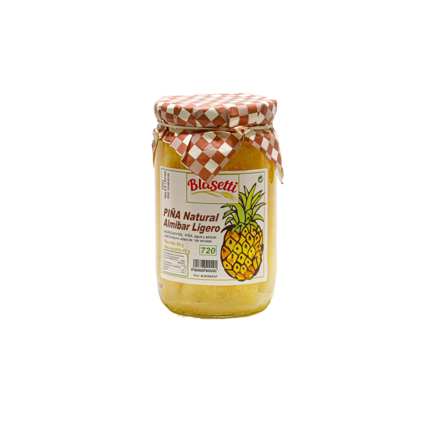 Piña natural almíbar ligero Blasetti